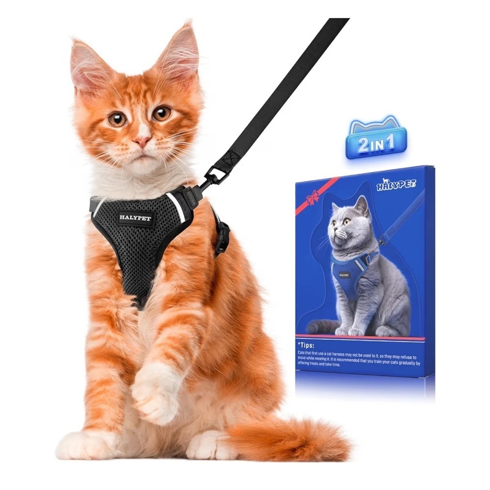 Halypet Cat Harness and Leash Set [ MAX Safety 3rd Gen ]